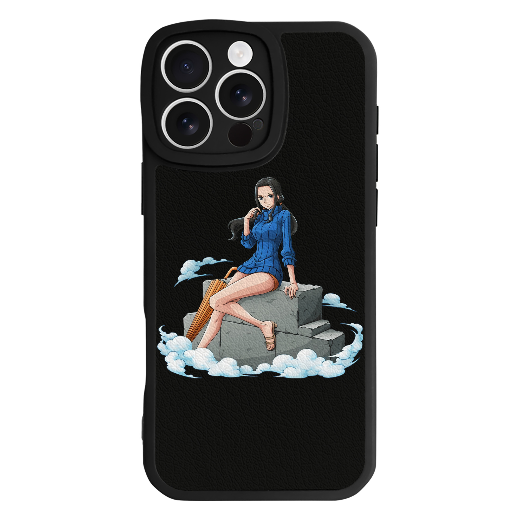 （画像用） ワンピース ニコ・ロビン ONE PIECE Nico Robin 【iPhone 16シリーズ対応】シリコンスマホケース（レザー調） 材質：シリコン